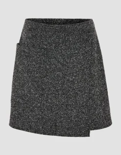 Wikkelrok Roani Boucle Zwart Online Bestellen*OPUS Shop