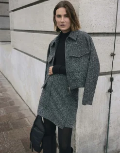 Wikkelrok Roani Boucle Zwart Online Bestellen*OPUS Shop